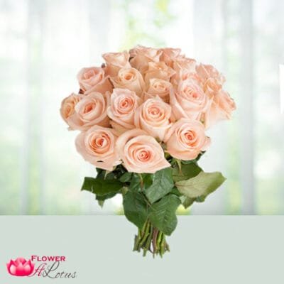 Bouquet Of 20 Peach Roses