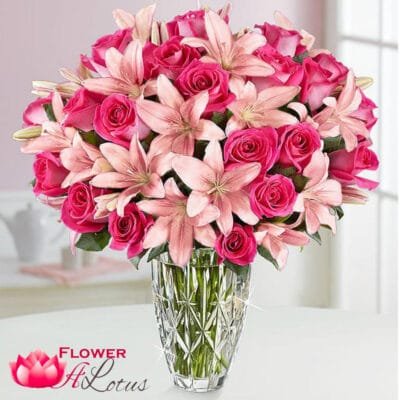 Elegant Arrangement In A Glass Vase