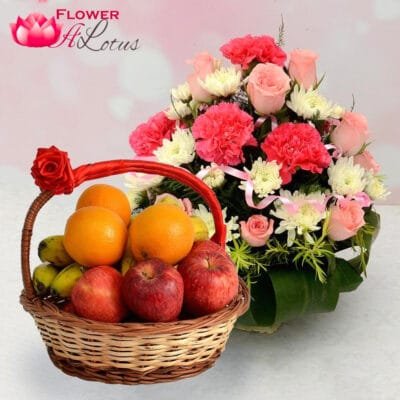 Exclusive Basket Flower N Fruits