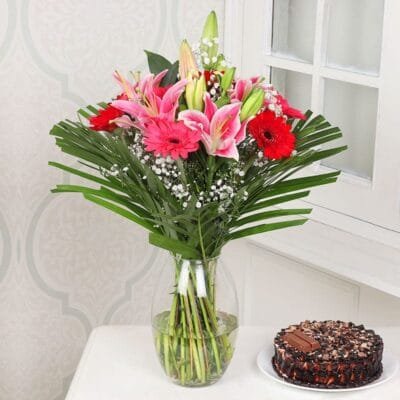 Mixed Flower Cake Combo