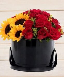 Sunflower & Roses Arrange in Box