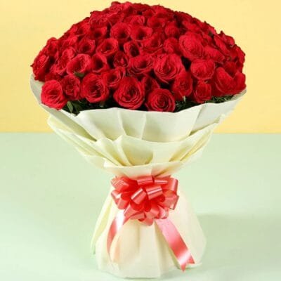 Grand  100 Red Roses Bunch