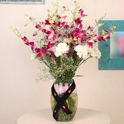Beautiful orchids and carnations  bouquet