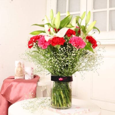 Lily and Carnations  Arrangement